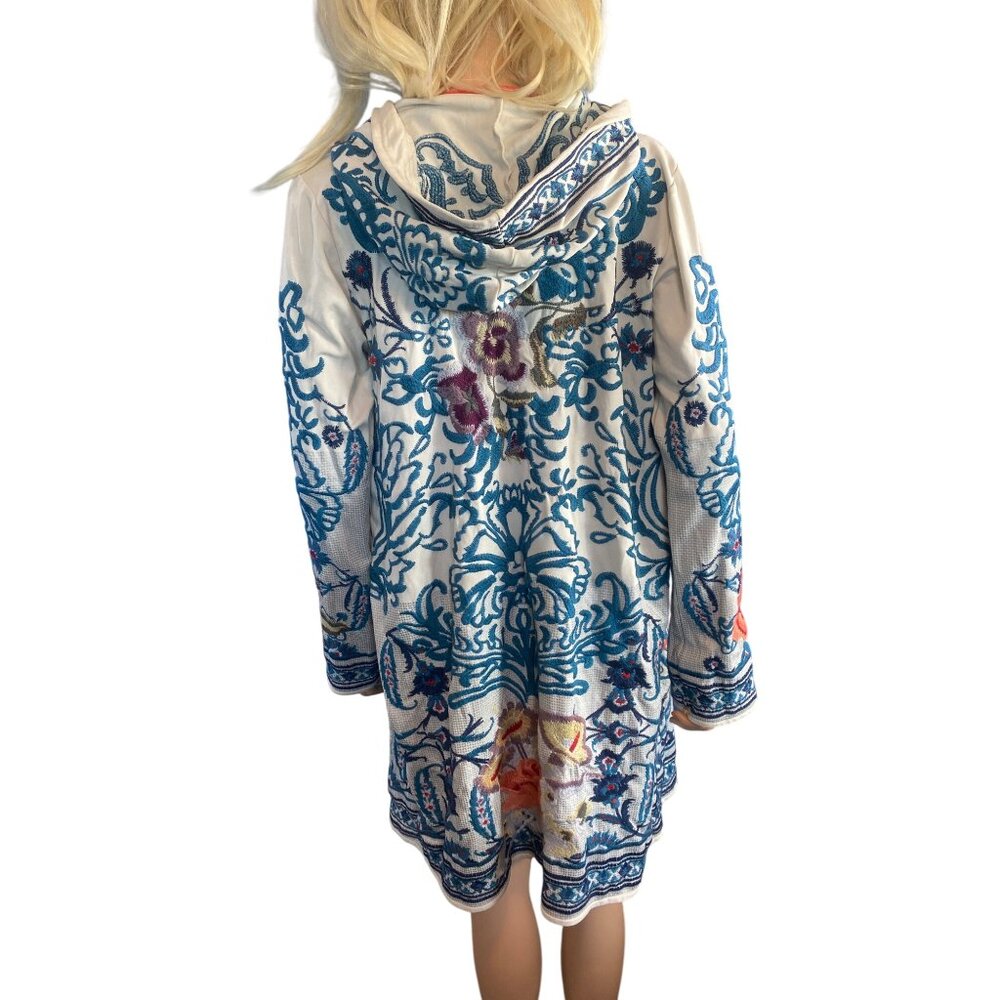 NWT Johnny Was Hooded Duster Embroidered Open Cardigan Small MSRP$540 Rare! HTF - Picture 4 of 17